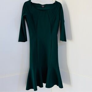 Chiara Boni Dark Green Long Sleeve Dress